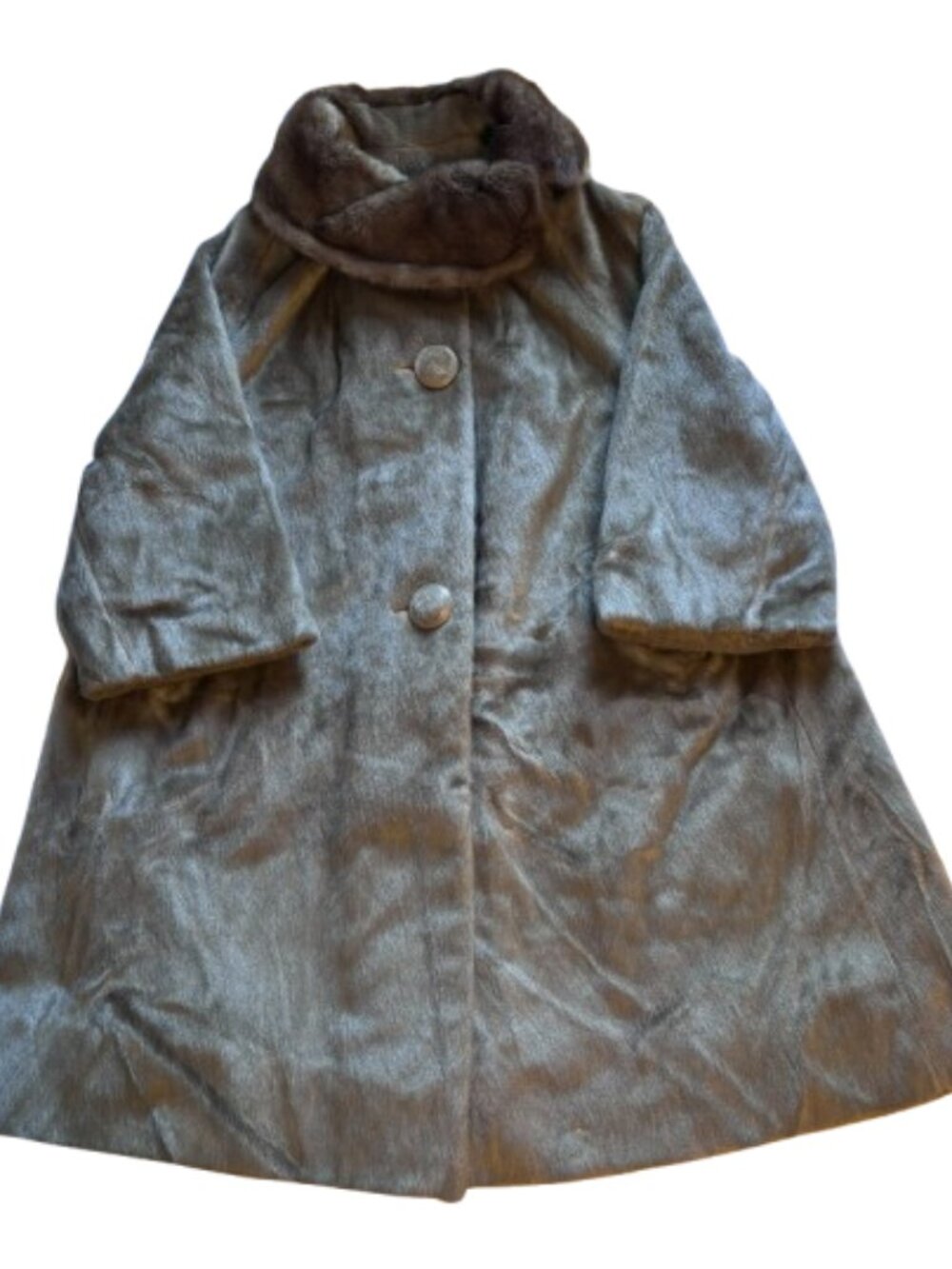 🤎 Vintage 50s/60s Sutton Place Tan Woven Pile Coat With Fur Collar 🤎